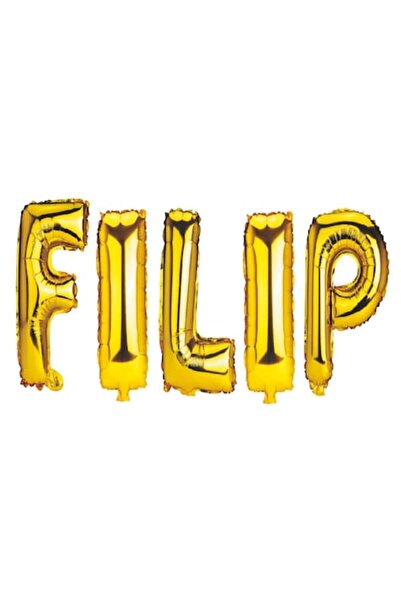 OEM Set baloane litere nume Filip, aurii, 40cm