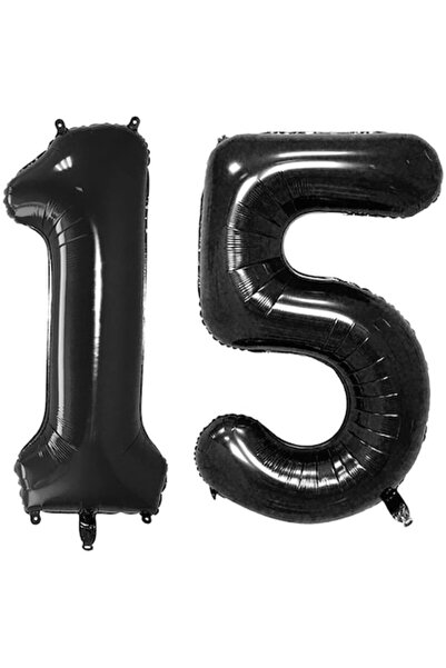 OEM Комплект от 2 фолийни балона, ESB, черни, 15-та годишнина, 100 см