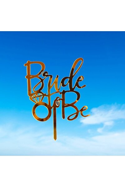 OEM Топер за торта „Бъдеща булка“, златен