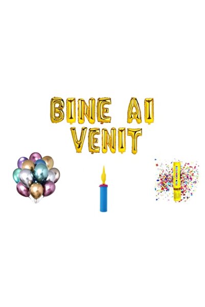 OEM Set baloane de bun venit, aurii, 64 buc.