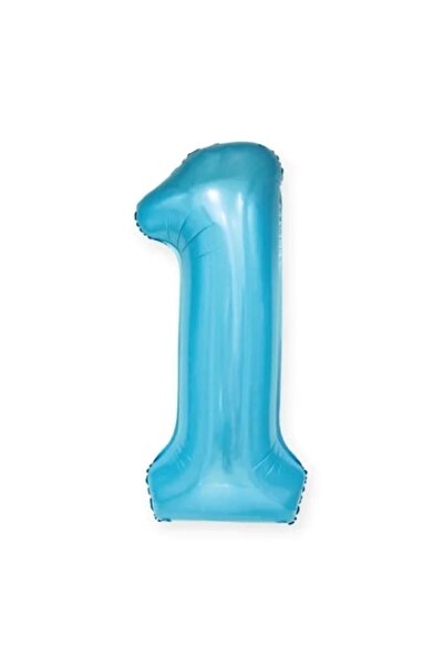 Partydeco Balon folie numărul 1 albastru 100cm