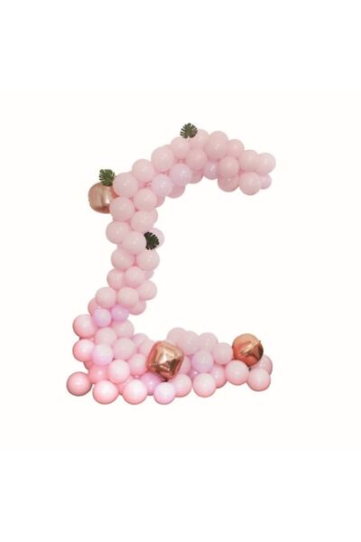 MP Mirific Party Комплект от 123 балона за създаване на арка, розови и розово...