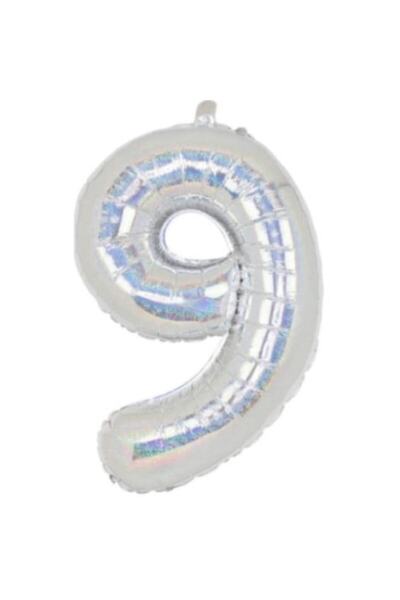OEM Balon folie, ESB, holografic, numărul 9, 100 cm