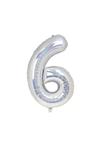 OEM Balon folie, ESB, Holografic, cifra 6, 105 cm