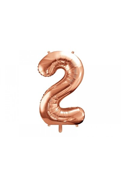 DECO Фигура от фолиев балон, номер 2, розово злато