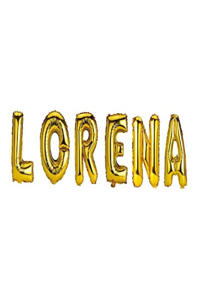 OEM Set Baloane Litere Nume Lorena, Auriu, 40Cm