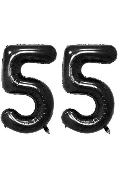 OEM Комплект от 2 фолийни балона, ESB, черни, 55-та годишнина, 100 см
