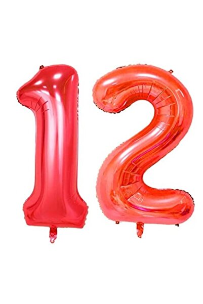 OEM Set 2 baloane folie, ESB, Rosu, aniversare 12 ani, 105 cm