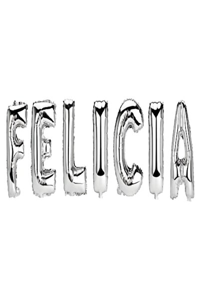 OEM Set Baloane Litere Nume Felicia, Argintiu, 40Cm