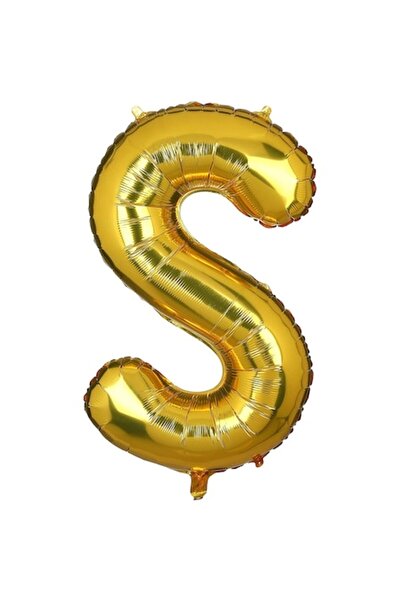 OEM Balon folie litera S, ESB, 40 cm, auriu