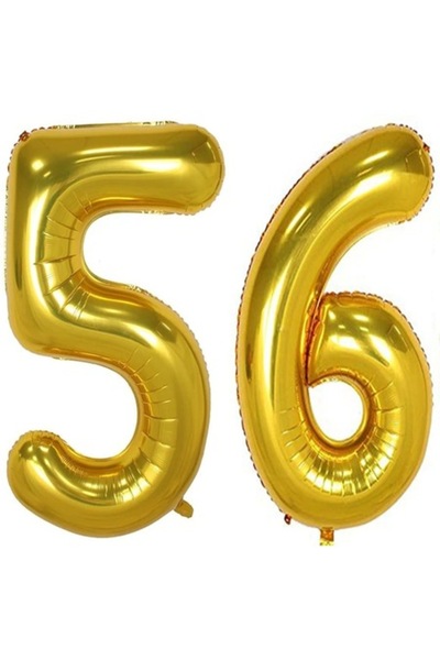 OEM Set 2 baloane, ESB, Auriu, Aniversare 56 de ani, 100 cm