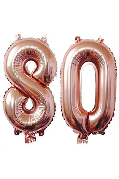 OEM Set 2 baloane folie, ESB, Roz Gold, aniversare 80 ani, 100 cm