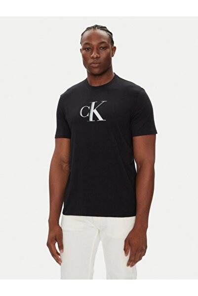 Calvin Klein Ss Center Μονόγραμμα Eu Κλασικό T-Shirt
