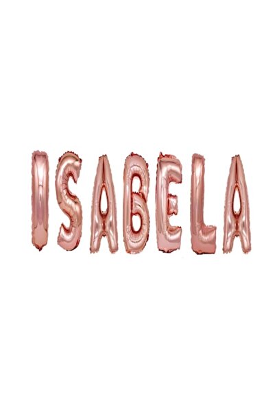 OEM Σετ μπαλονιών με γράμματα Isabela, ροζ χρυσό, 40 cm