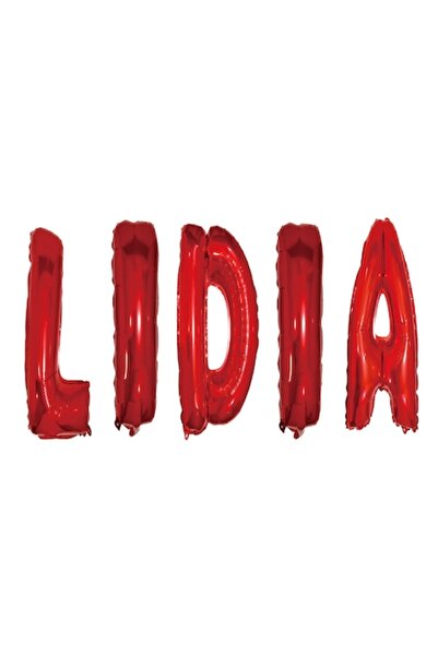 OEM Set baloane cu litere „Lidia”, roșii, 40 cm