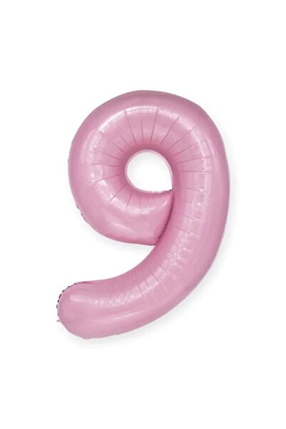 Partydeco Baloane folie numărul 9 roz 100cm