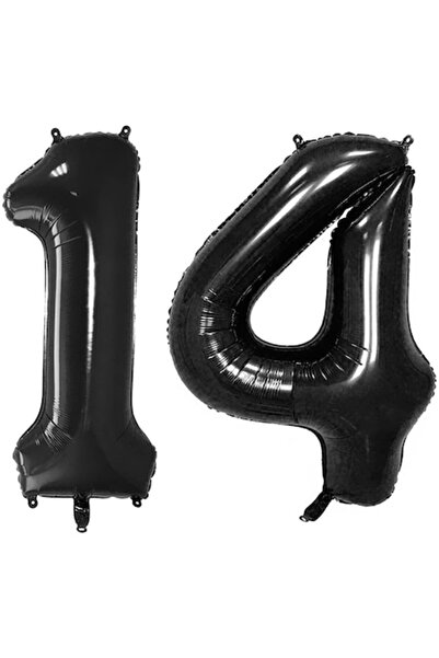 OEM Комплект от 2 фолийни балона, ESB, черни, 14-ти рожден ден, 100 см