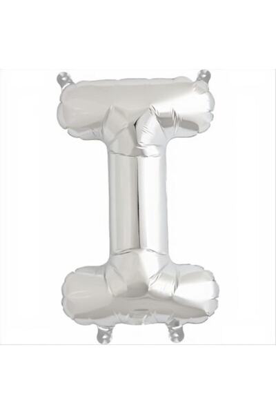 Shop Carnaval Balon folie, forma literei I, culoare argintie, 41 cm, 1 bucată