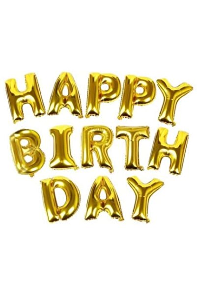 Domi Smart Business Set baloane folie „La mulți ani”, aurii, Domi Party & Gifts