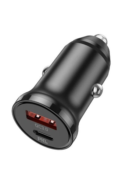 FONIX Încărcător auto PowerDriveX, încărcare rapidă, dimensiuni compacte, negru