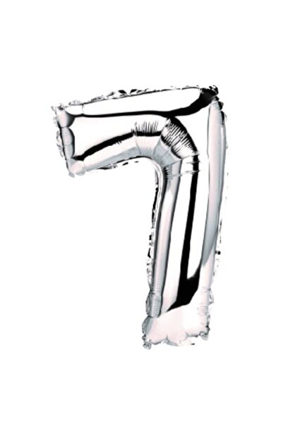 OEM Балон номер 7, сребрист, 100 см