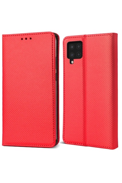MOOZY Калъф за телефон, Moozy, Flip On за Samsung Galaxy A22, червен, кожен