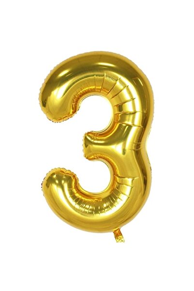 OEM Balon folie, ESB, auriu, numărul 3, 105 cm