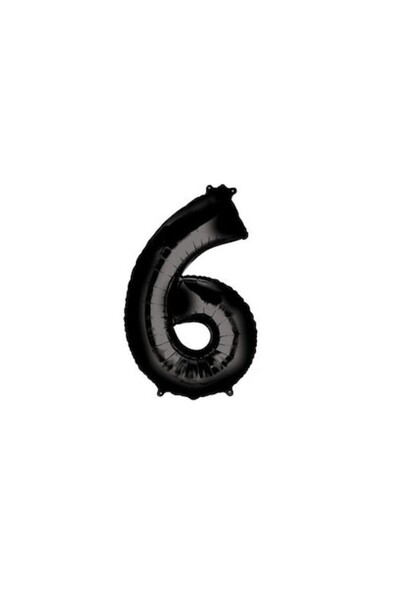 Domi Smart Business Фолиев балон номер 6, Domi Party & Gifts, черен, 100 см