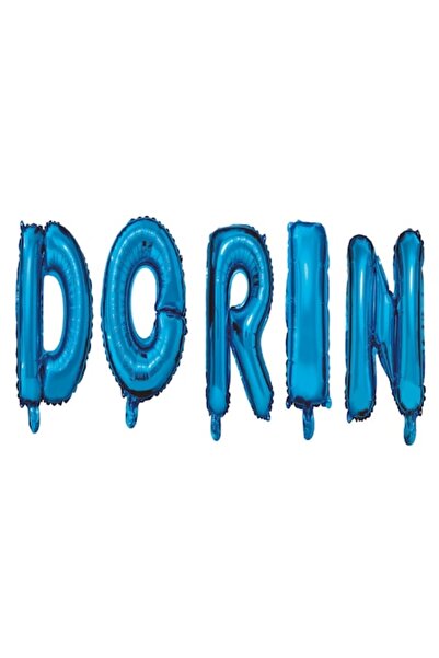 OEM Комплект балони с букви и име Дорин, сини, 40 см