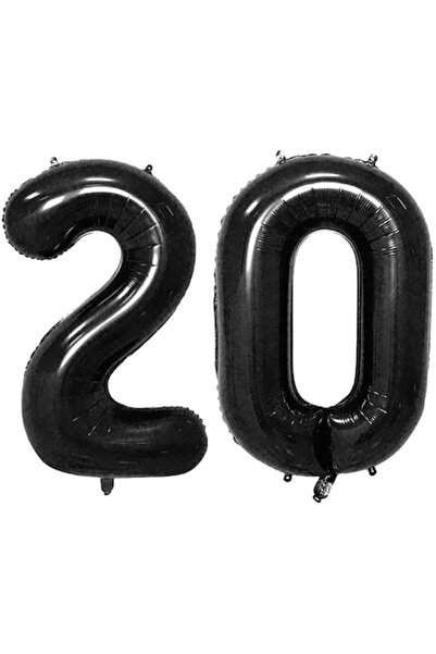 OEM Set 2 baloane folie, ESB, Negre, aniversare 20 de ani, 105 cm