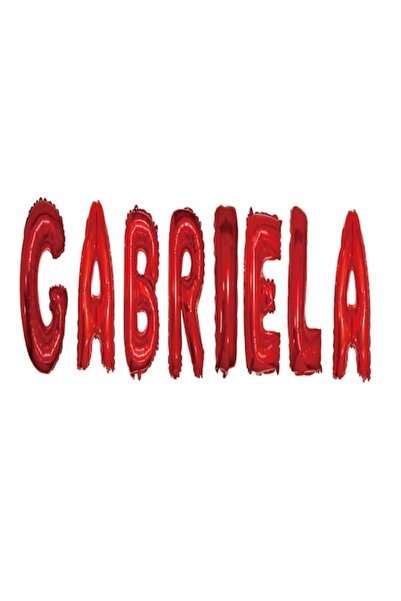 OEM Комплект балони с буква „Габриела“, червени, 40 см