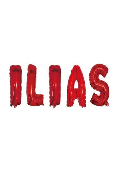 OEM Set Baloane Numele Ilias, Rosu, 40Cm