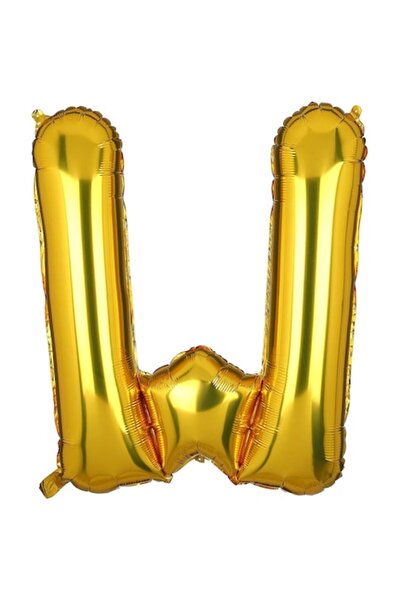 OEM Balon folie litera W, ESB, 35 cm, auriu
