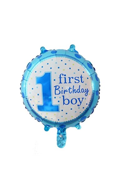 OEM Balon folie 1 băiat primul aniversar albastru