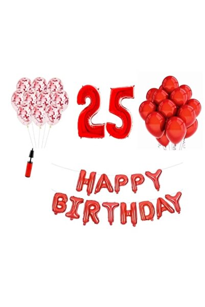 OEM Set de 36 de baloane, La mulți ani, aniversare de 25 de ani, număr folie ...