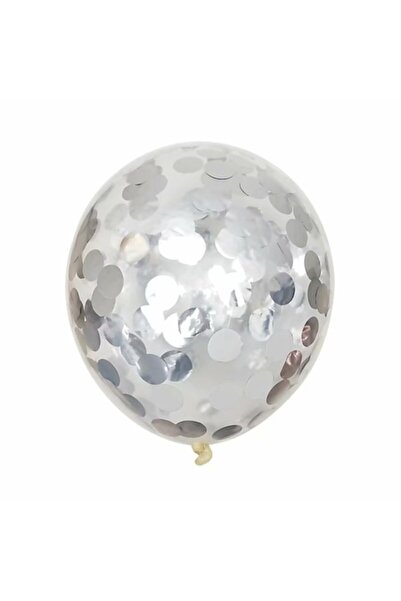 OEM Silver confetti latex balloon 30cm