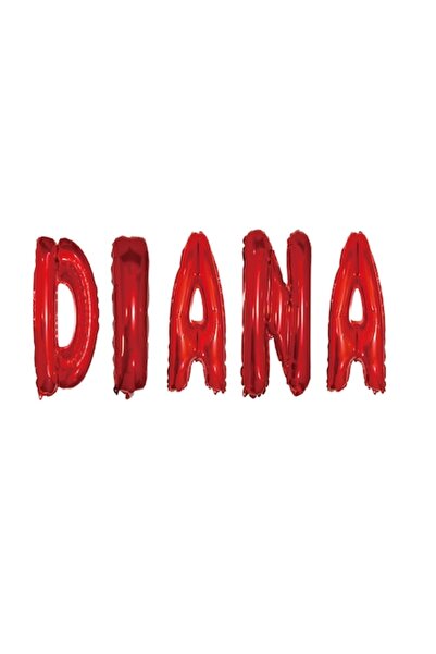 OEM Σετ μπαλόνια με γράμματα, όνομα Diana, κόκκινο, 40 εκ.