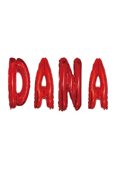 OEM Set baloane cu litere „Dana”, roșii, 40 cm