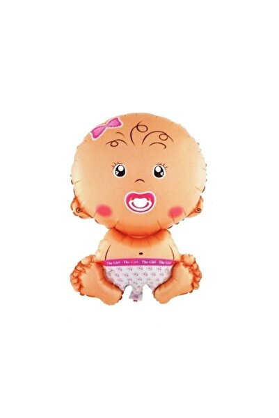 Bruno Foil Balloon, Baby Figurine, Girl