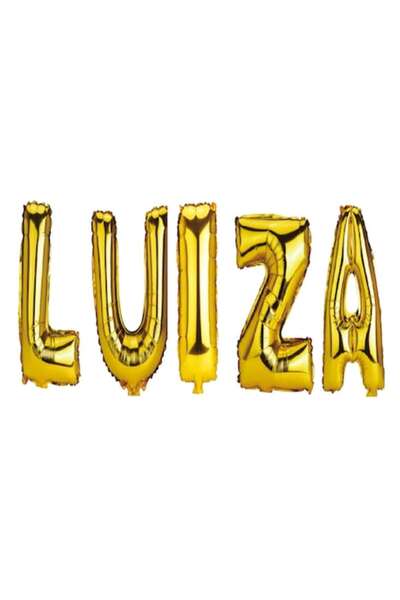 OEM Set Baloane Nume Luiza, Auriu, 40cm