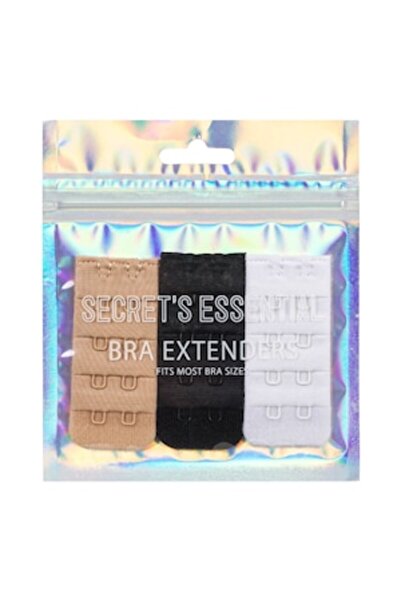 NO BRAND Extensie de sutien, rând dublu, 3 bucăți, multicoloră