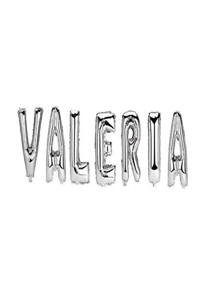 OEM Set Baloane Litera Nume Valeria, Argintii, 40Cm