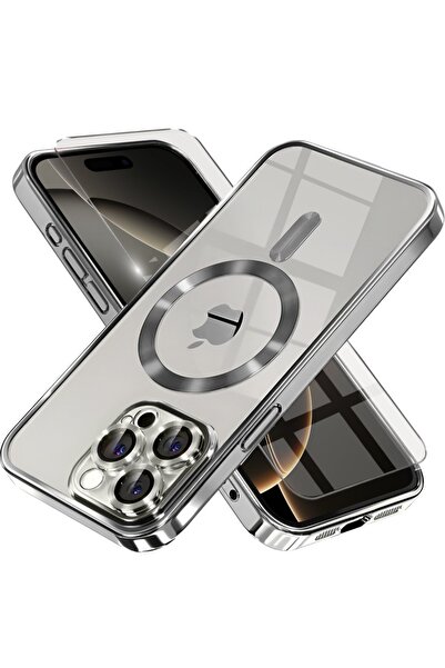 FONIX Husa iPhone 16 Pro Max, Electro MagSafe, Gri Titan + Protector Ecran