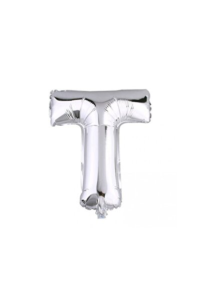 OEM Αλουμινένιο μπαλόνι με το γράμμα Τ, ESB, 35 cm, ασημί