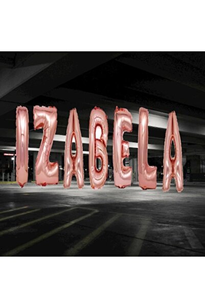 OEM Set Baloane Litere Nume Izabela, Auriu Roz, 40Cm