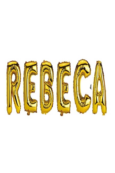OEM Комплект балони с буква - Име Ребека, Златни, 40 см