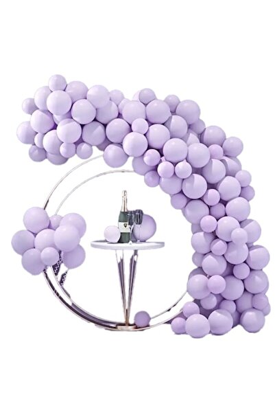 OEM Комплект арка от лилави макарони с балони, 84 части