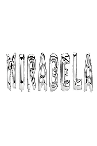 OEM Set of Letter Balloons 'Mirabela', Silver, 40 cm