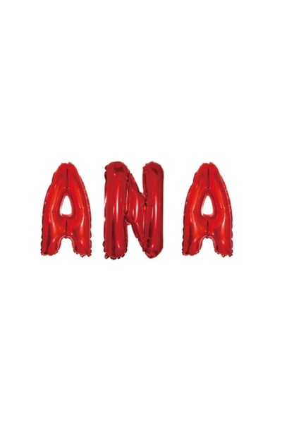 OEM Σετ μπαλόνια με γράμματα «Ana», κόκκινο, 40 cm
