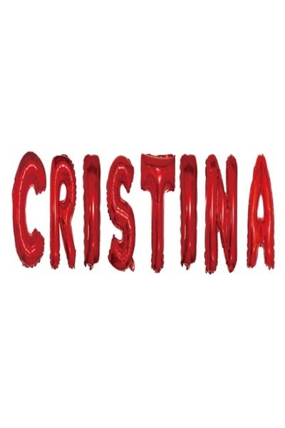 OEM Set de baloane cu litere „Cristina”, roșii, 40 cm